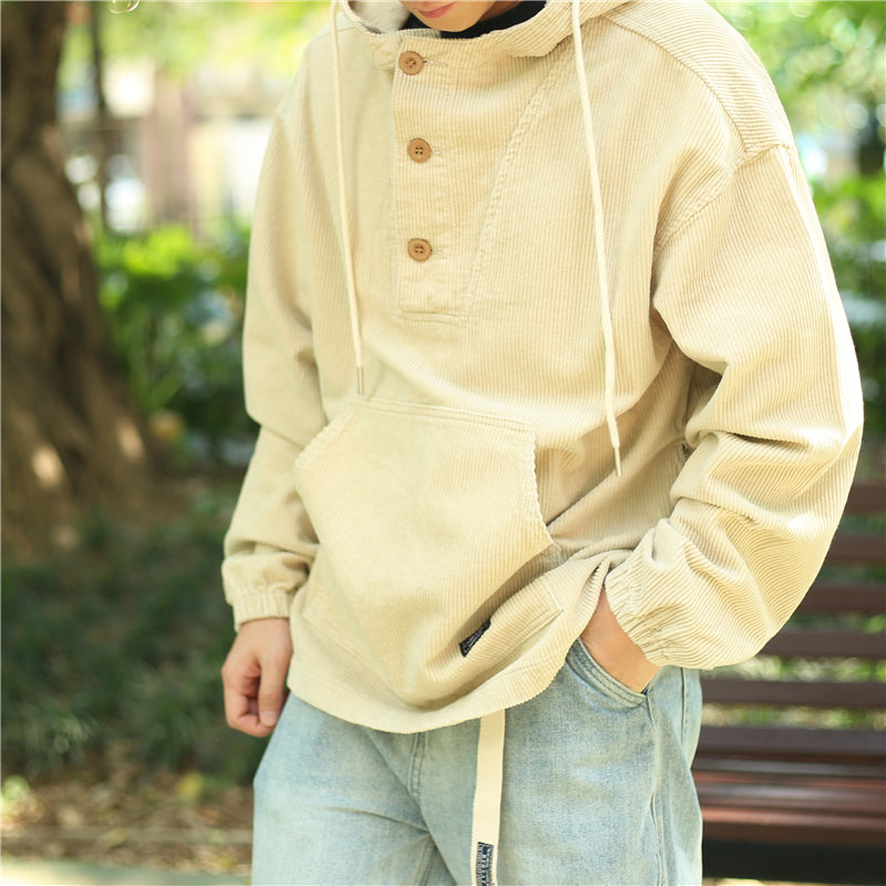 Japanese Hooded Corduroy Jacket