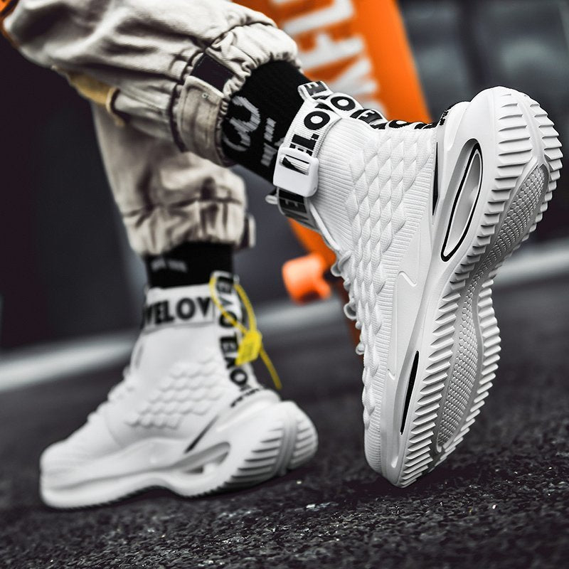 2020 New Fish Scale Breathable High-Top Sneakers
