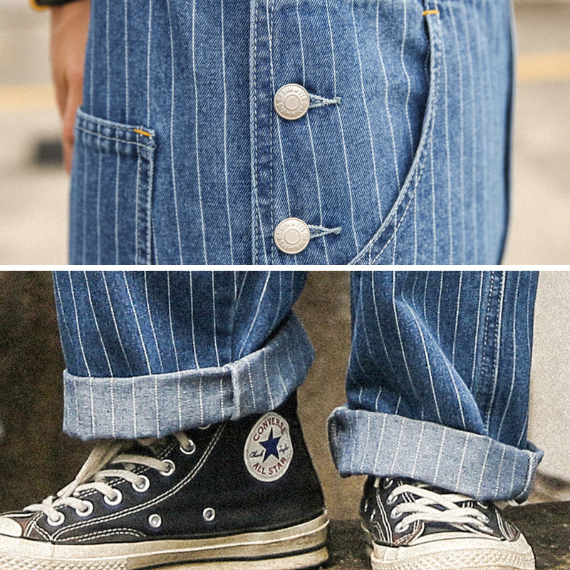 Japanese Striped Overalls