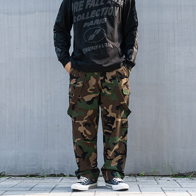 Cargo Loose Camouflage Overalls