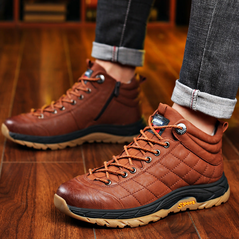 Winter Velvet Zipper Warm Shoes