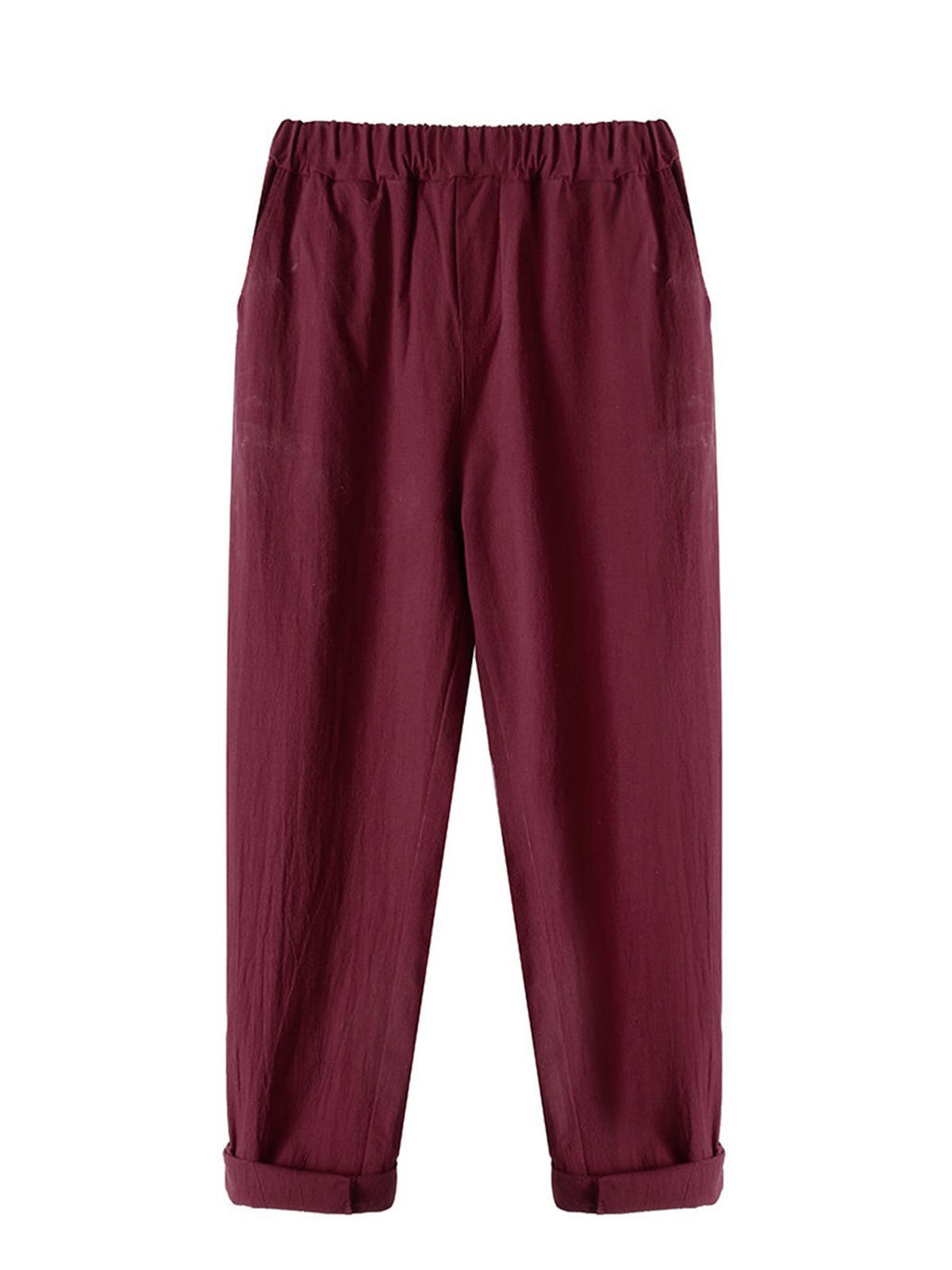Gray Simple Basic Shift Solid Plus Size Pants