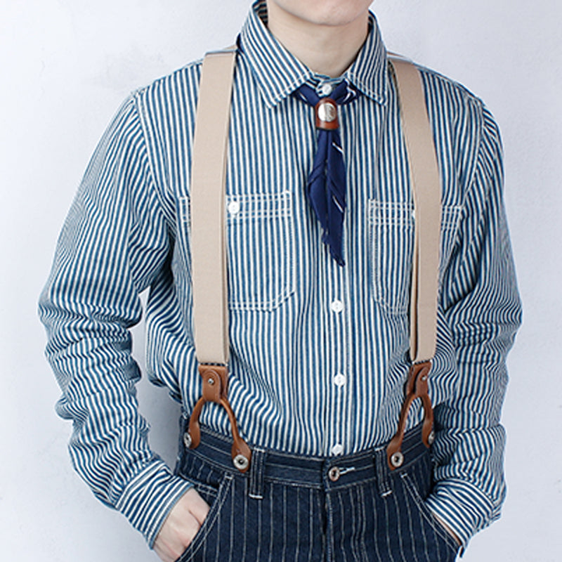American Retro Vertical Stripes Shirts