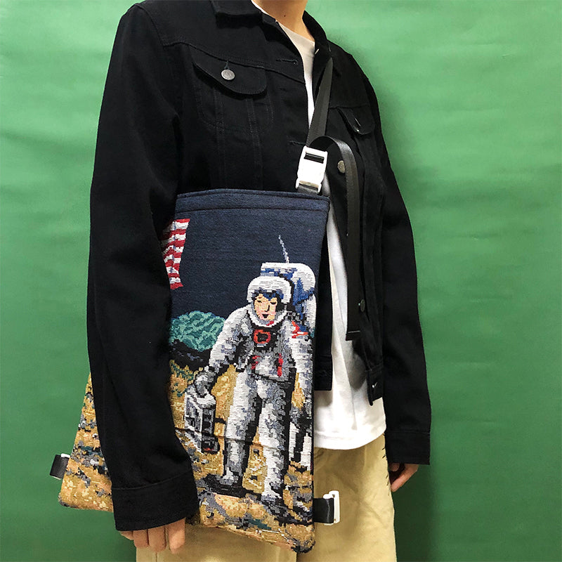 Astronaut On The Moon Expedition Crossbody Backpack