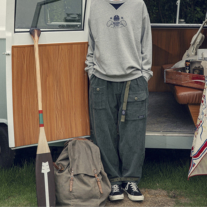 Japanese Retro Corduroy Overalls