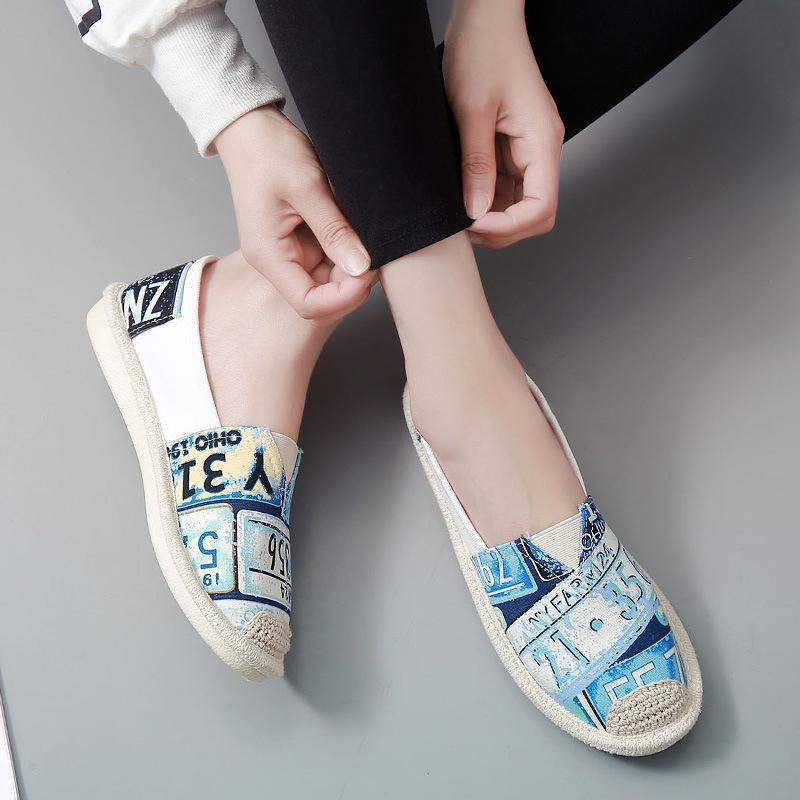 Women Flats Shoes Slip On Casual Ladies Canvas Shoes