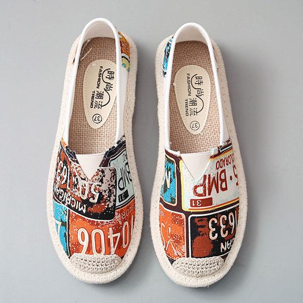 Women Flats Shoes Slip On Casual Ladies Canvas Shoes