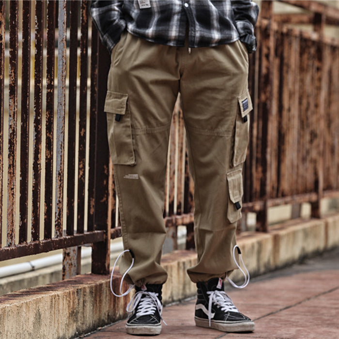 Japanese Big Pocket Straight Loose Overalls