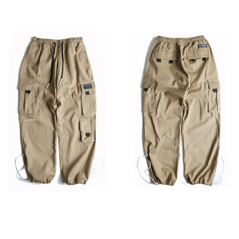 Japanese Big Pocket Straight Loose Overalls