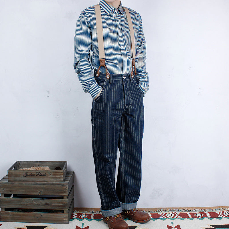 Retro Striped Jeans