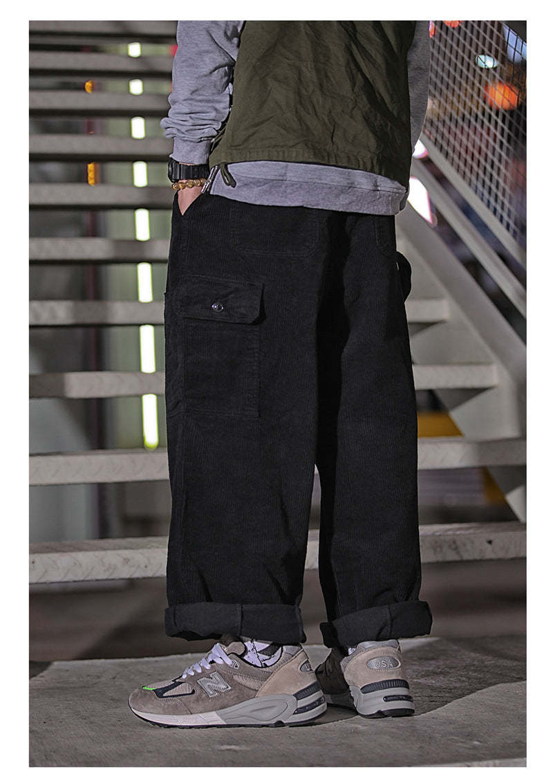 Japanese Retro Corduroy Overalls