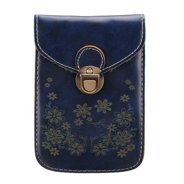 Women Vintage Flower Pattern Mini Crossbody Bag