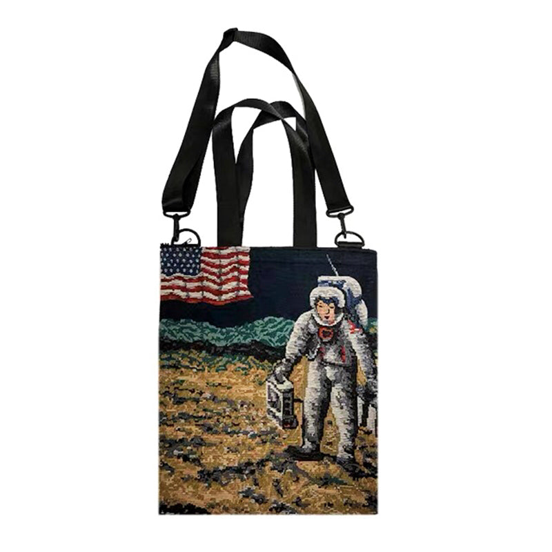 Astronaut On The Moon Expedition Crossbody Backpack