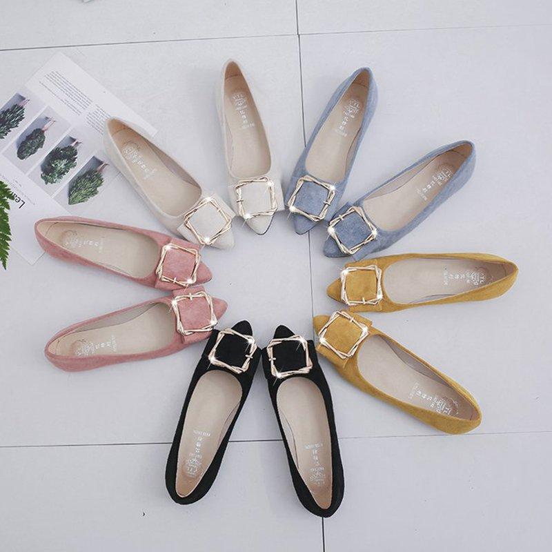 Daily Suede Pointed Toe Elegant Flats