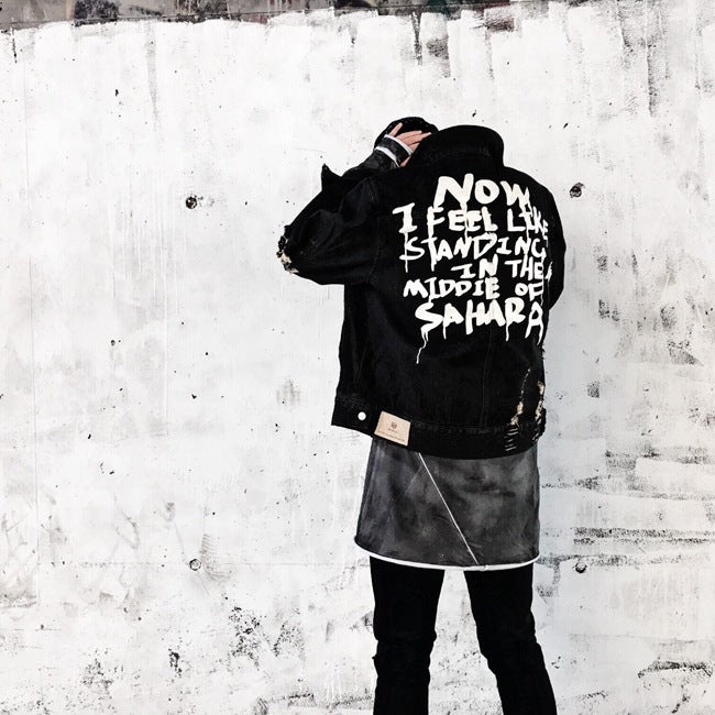 Graffiti Washed Denim Jacket