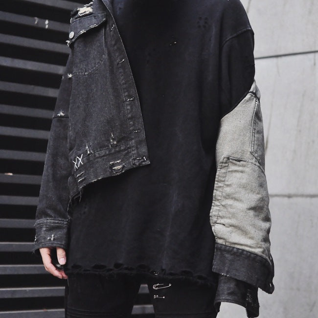 Graffiti Washed Denim Jacket