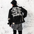 Graffiti Washed Denim Jacket