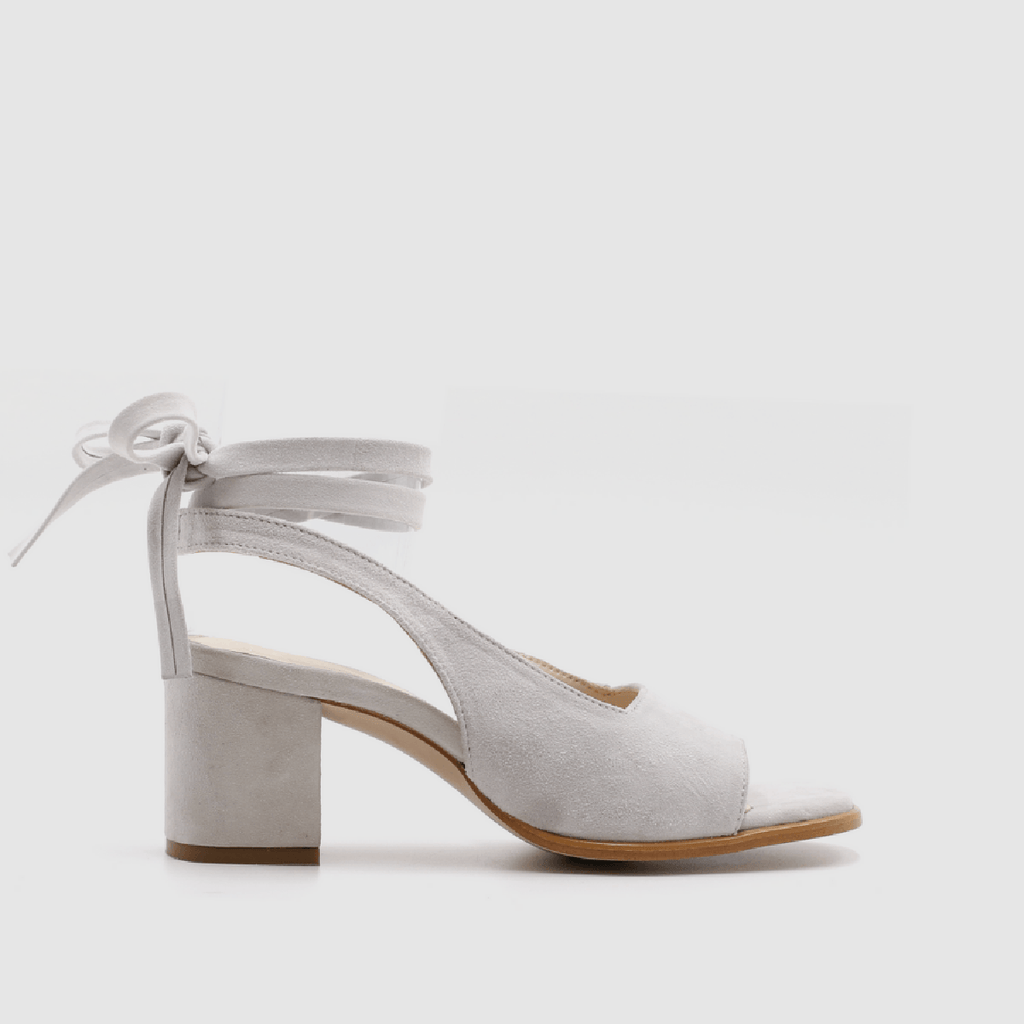 Women Bandage Suede Pumps Holiday Summer Chunky Heel Sandals