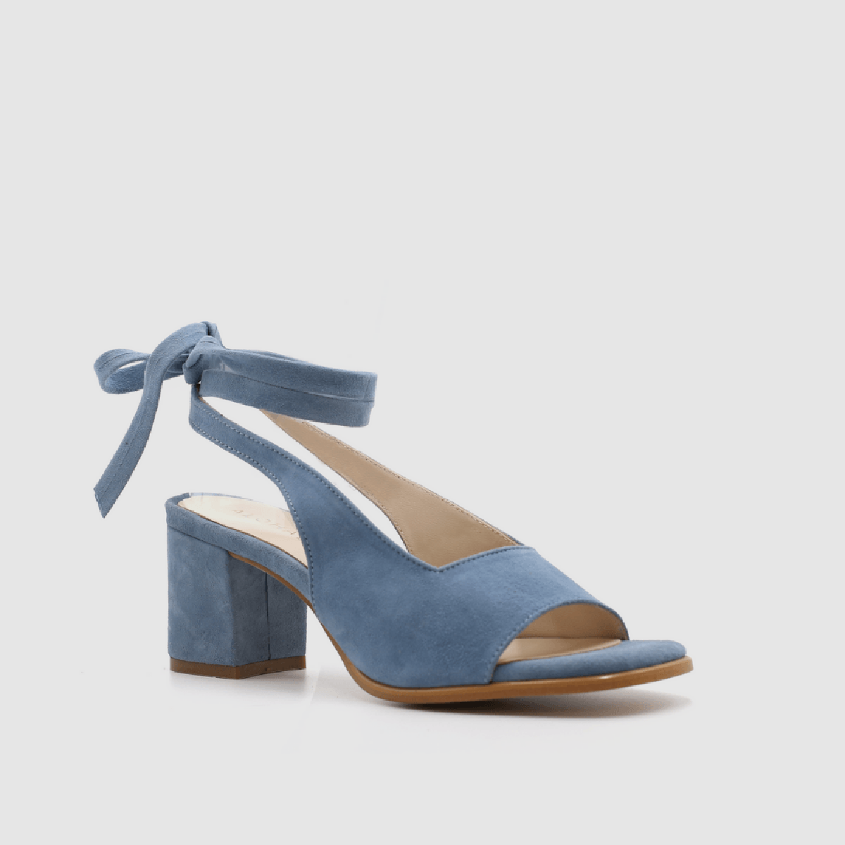 Women Bandage Suede Pumps Holiday Summer Chunky Heel Sandals