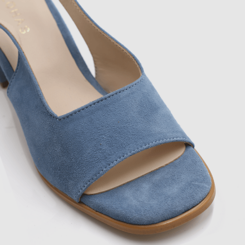Women Bandage Suede Pumps Holiday Summer Chunky Heel Sandals