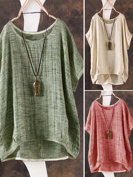 Short Sleeve Bamboo Fiber Summer T-Shirt