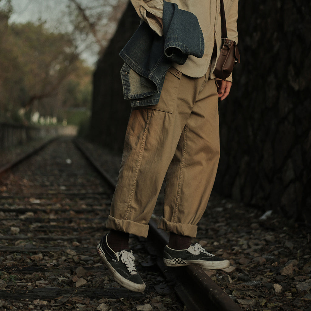 Japanese Retro Loose Straight-leg Pants