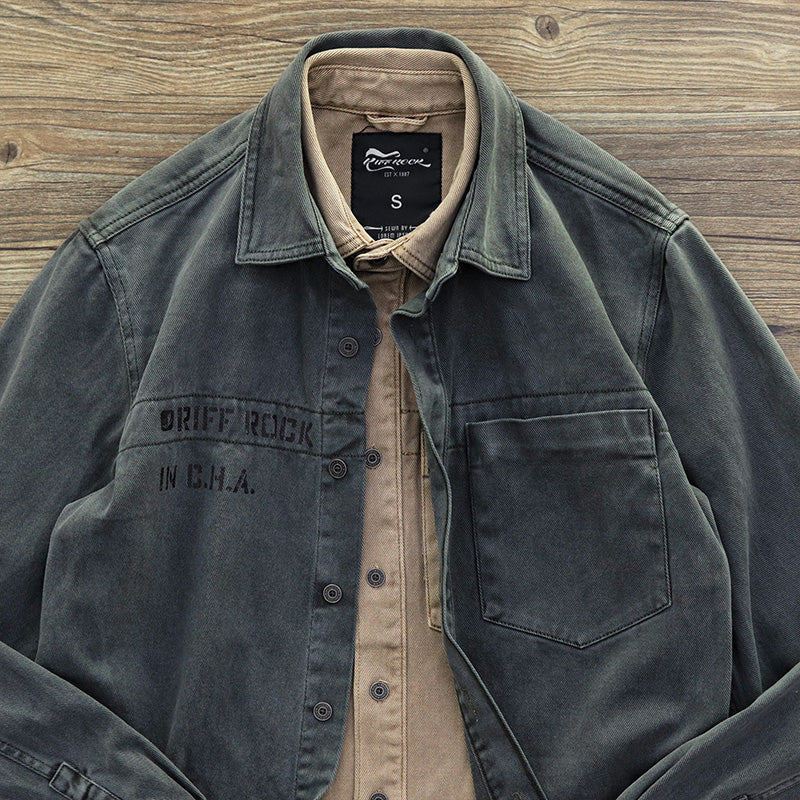 Vintage Workwear Casual Top Shirt