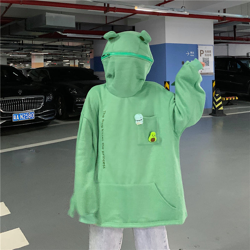 Girlfriend Couple  Frog Pullover Hoodie