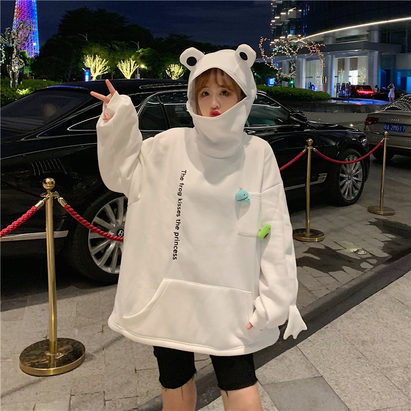 Girlfriend Couple  Frog Pullover Hoodie