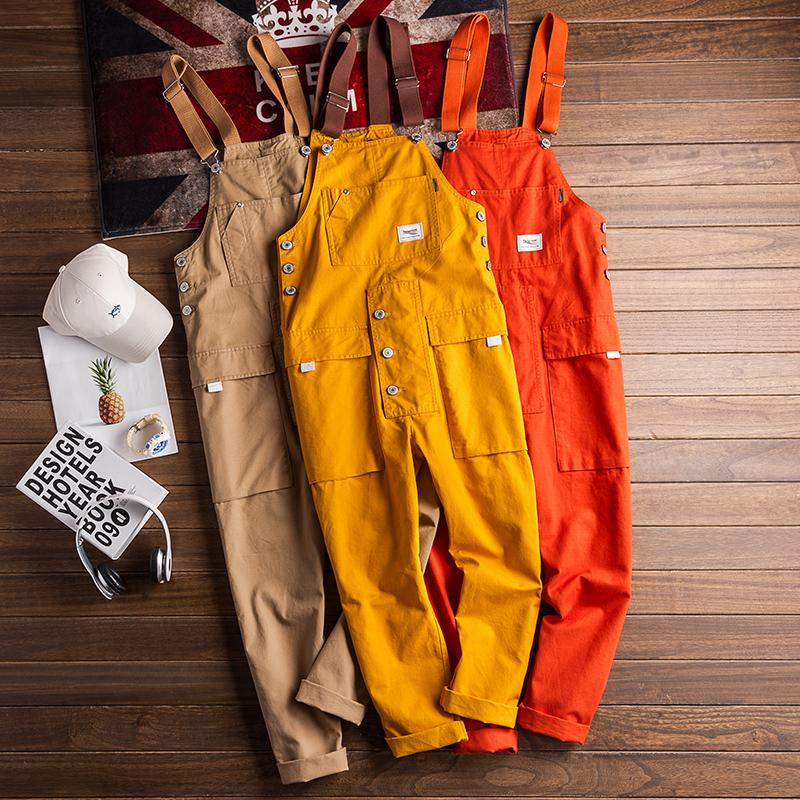 Retro Casual Multi-Pocket Jumpsuits