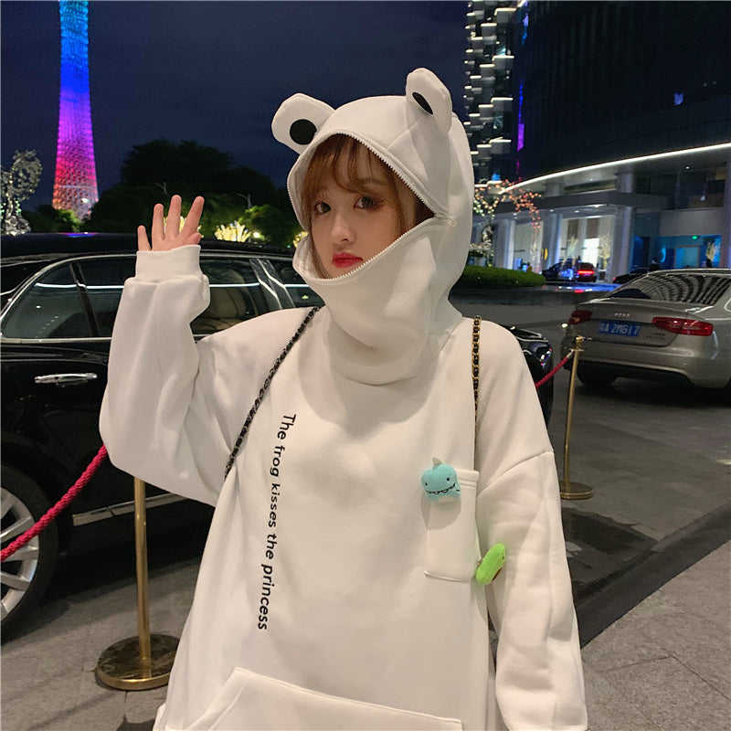 Girlfriend Couple  Frog Pullover Hoodie