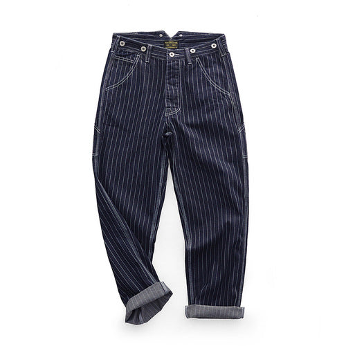 Vertical Stripe Straight Wide Leg Pants
