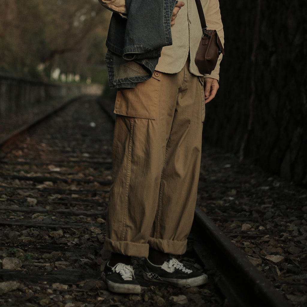 Japanese Retro Loose Straight-leg Pants