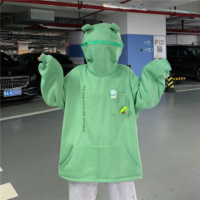Girlfriend Couple  Frog Pullover Hoodie