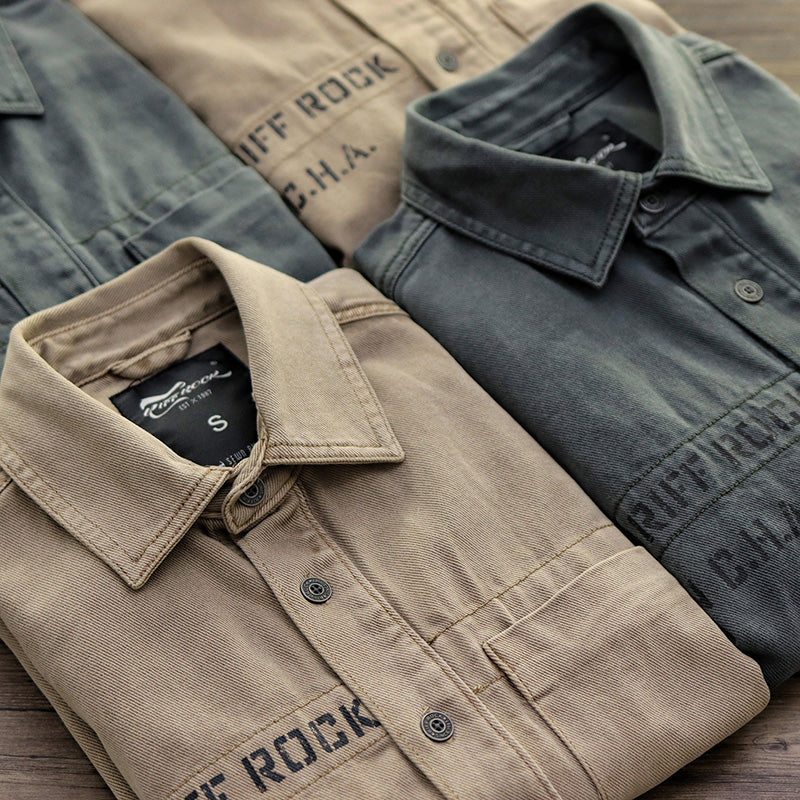 Vintage Workwear Casual Top Shirt