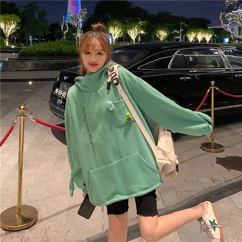 Girlfriend Couple  Frog Pullover Hoodie