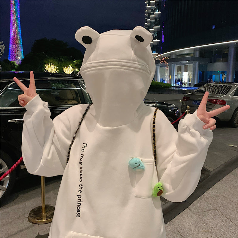 Girlfriend Couple  Frog Pullover Hoodie