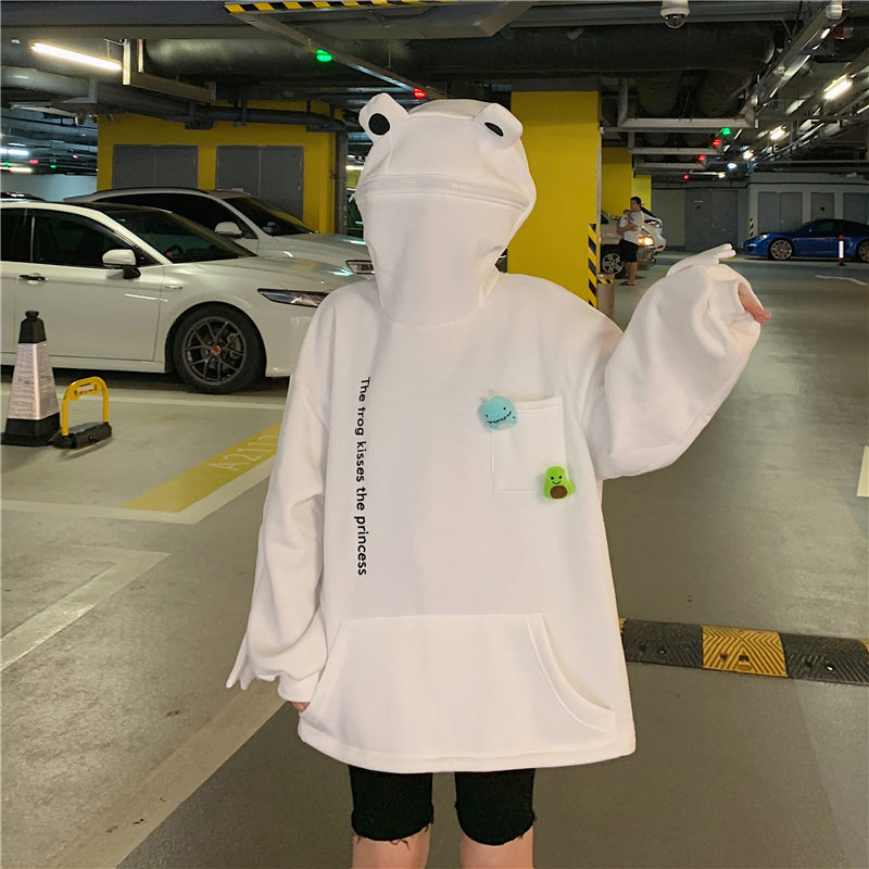 Girlfriend Couple  Frog Pullover Hoodie