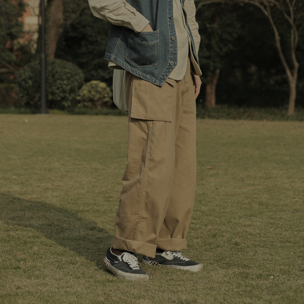 Japanese Retro Loose Straight-leg Pants
