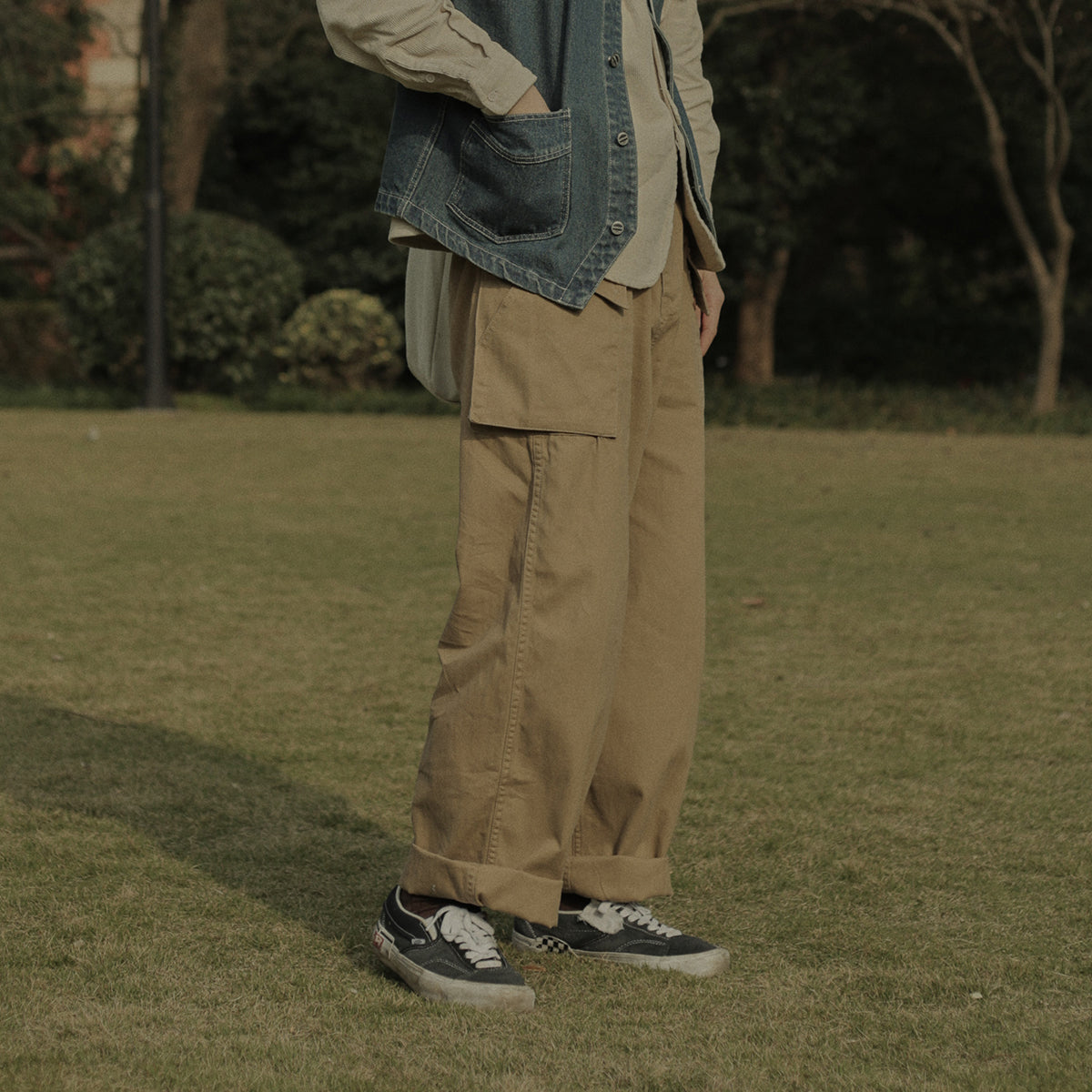 Japanese Retro Loose Straight-leg Pants