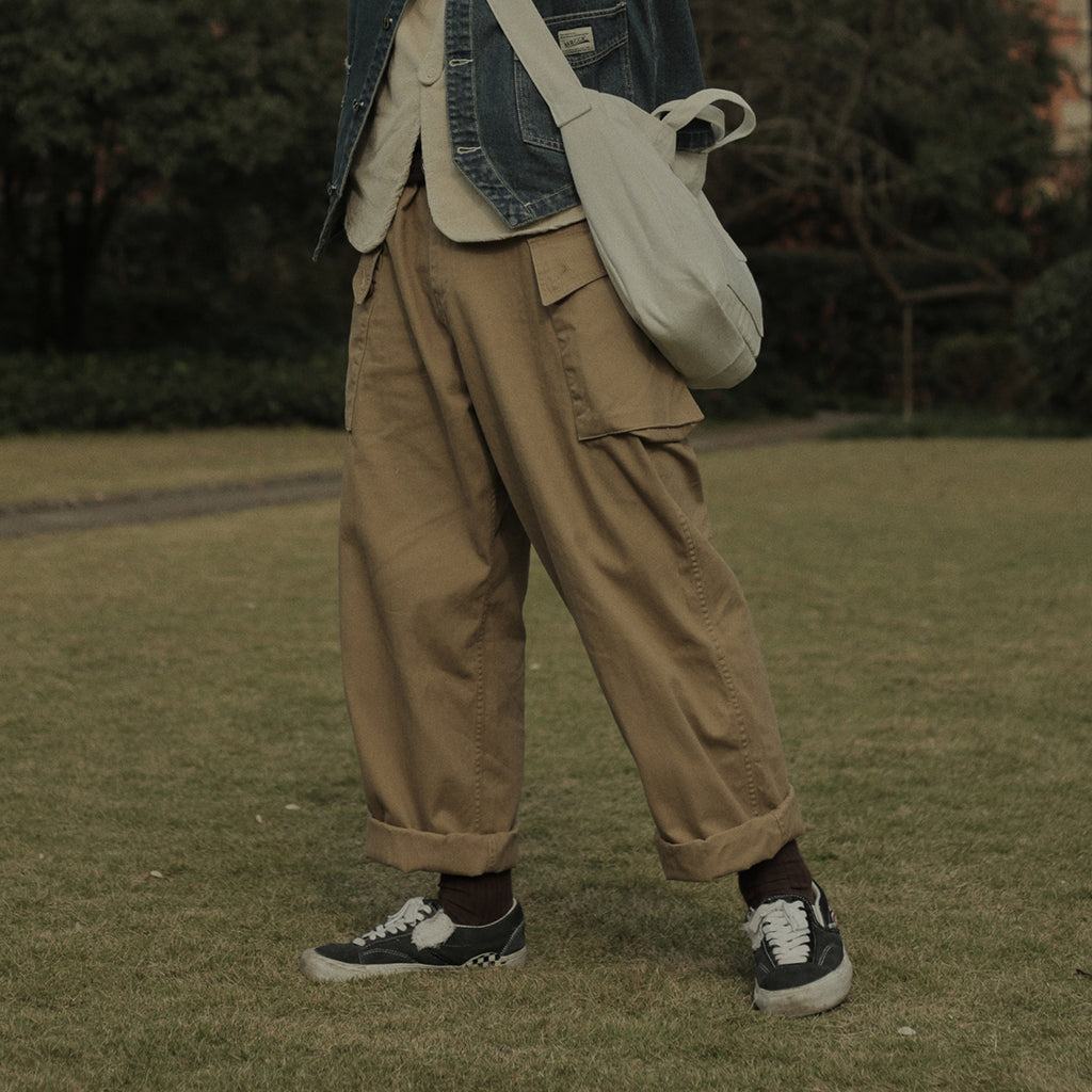 Japanese Retro Loose Straight-leg Pants