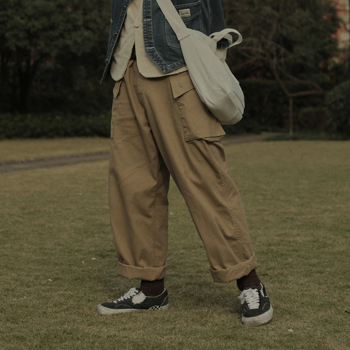 Japanese Retro Loose Straight-leg Pants