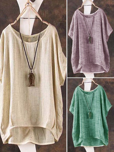 Short Sleeve Bamboo Fiber Summer T-Shirt