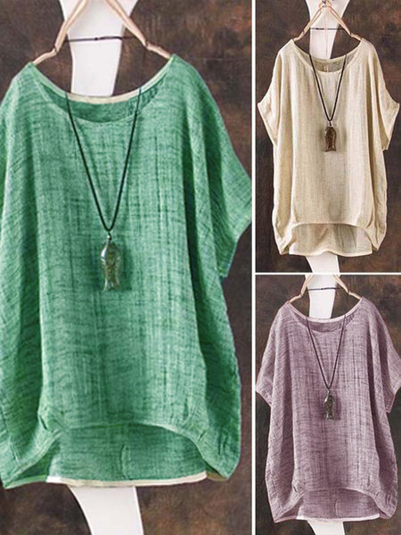 Short Sleeve Bamboo Fiber Summer T-Shirt