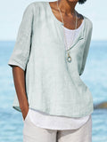 Casual Half Sleeve Solid Shirts & Tops