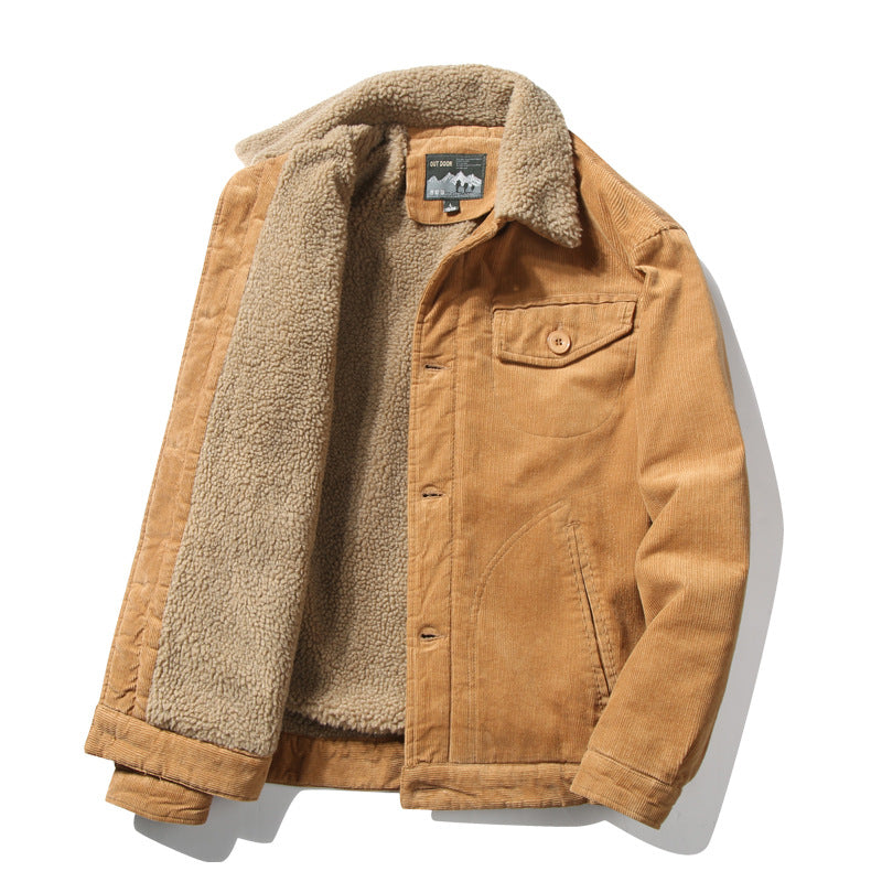 Corduroy Lamb Wool Jacket