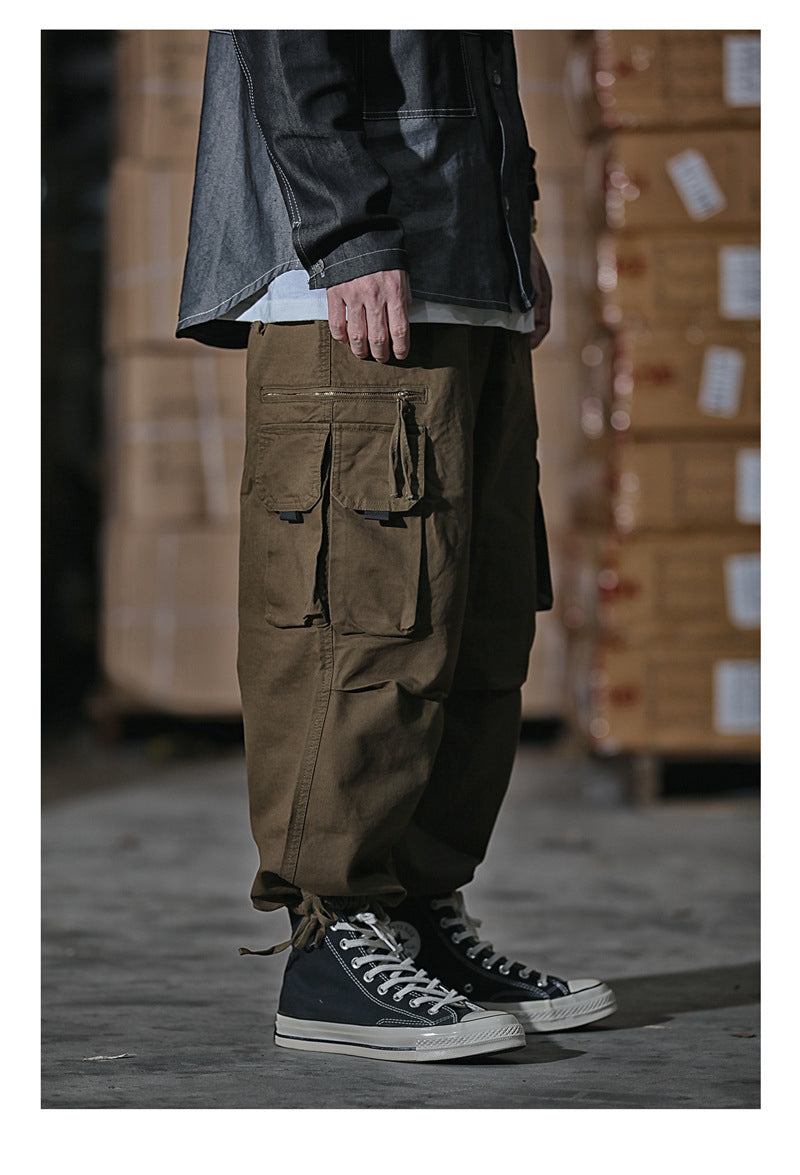 Japanese Loose Drawstring Overalls