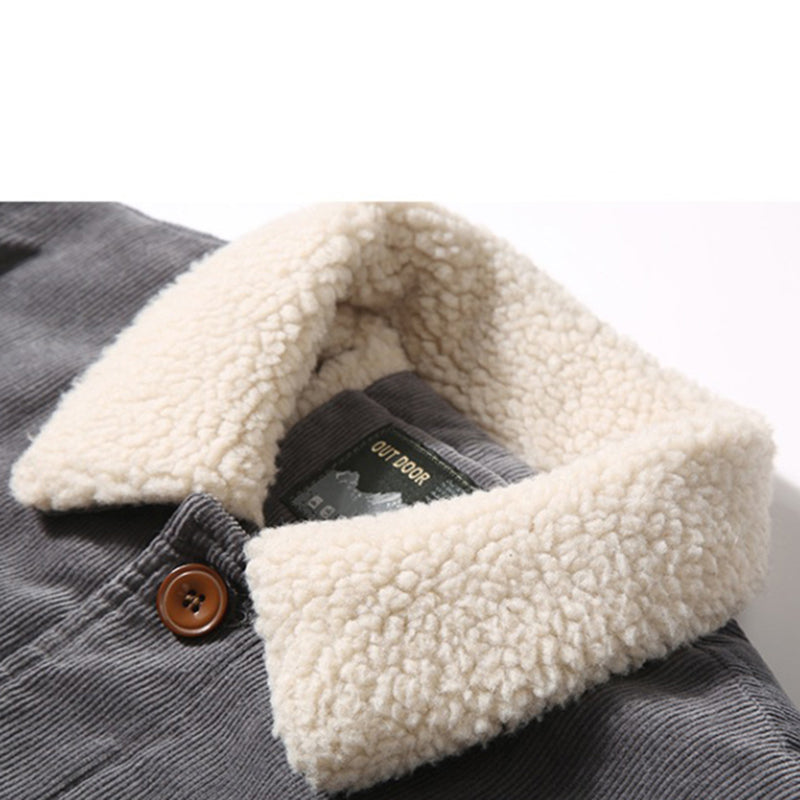 Corduroy Lamb Wool Jacket
