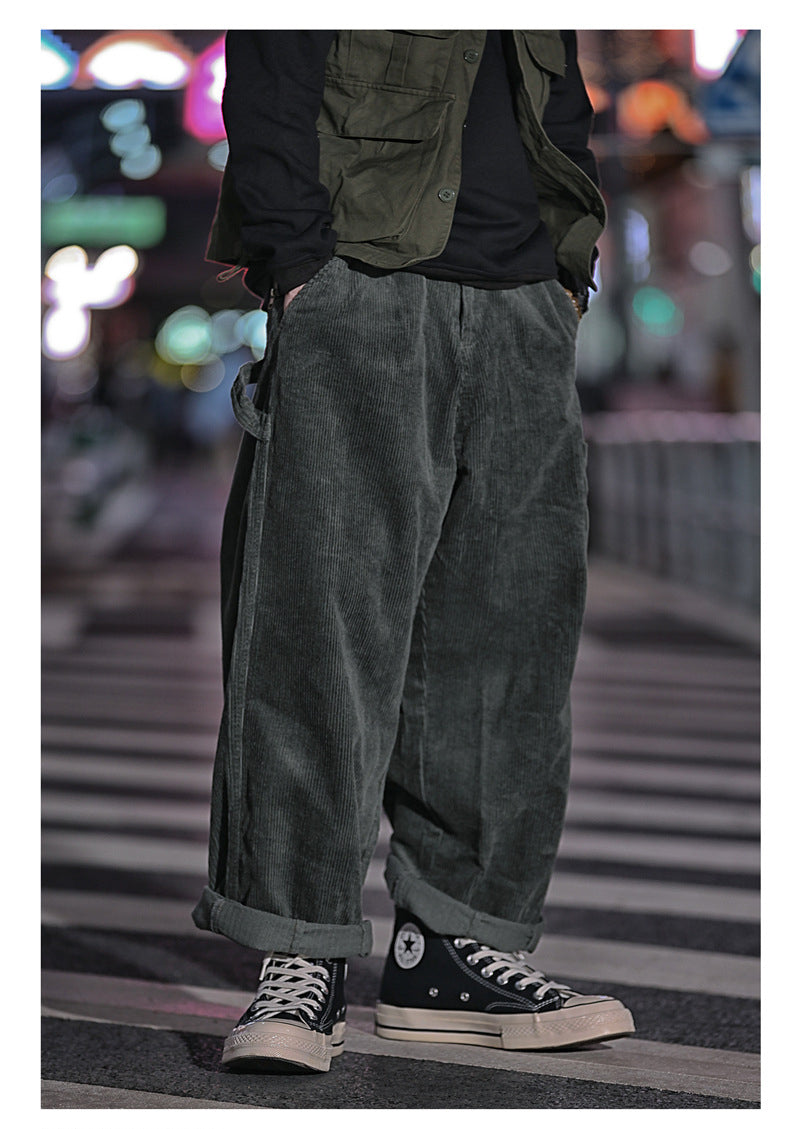 Japanese Retro Corduroy Overalls
