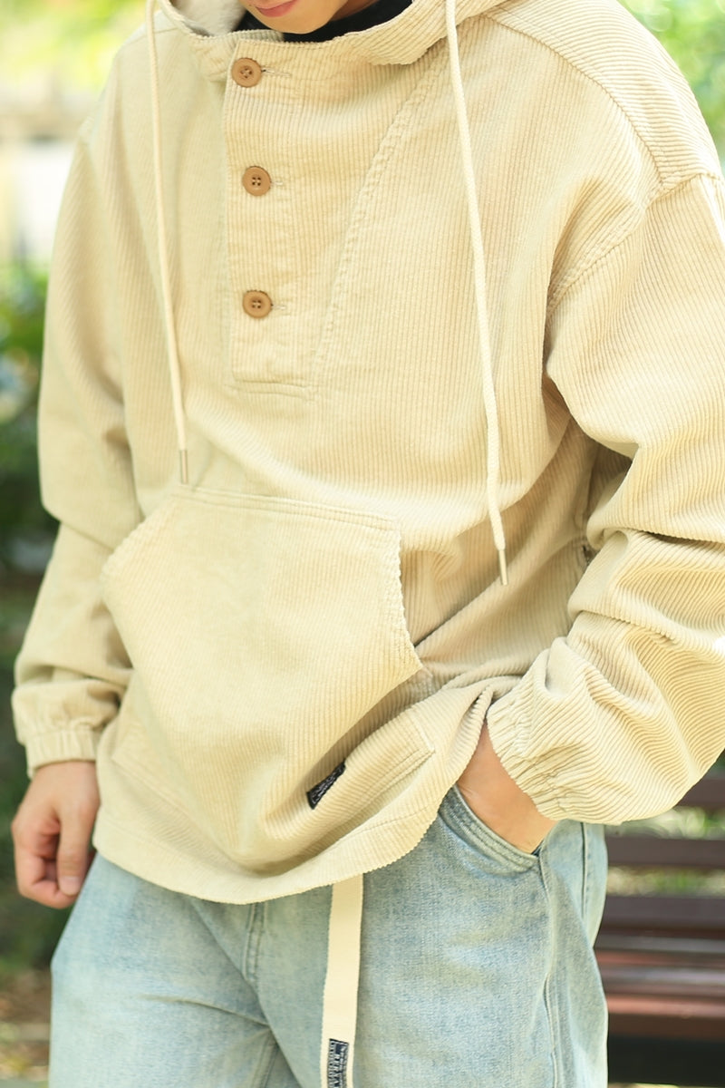 Japanese Hooded Corduroy Jacket